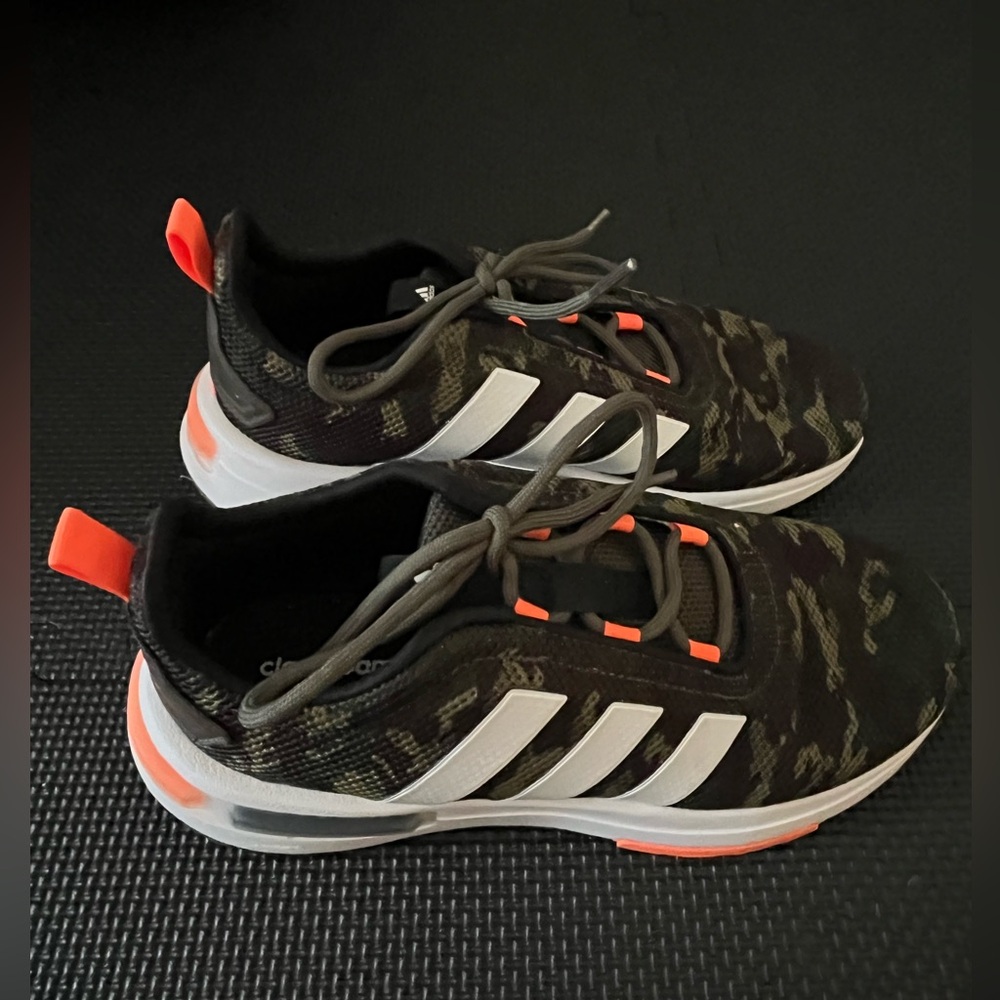 Adidas Kids Camouflage Sneakers - Green and Orange